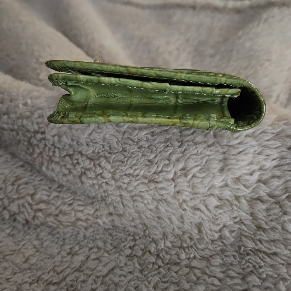 Brahmin Green Croc-Embossed Wristlet - Picture 7 of 16